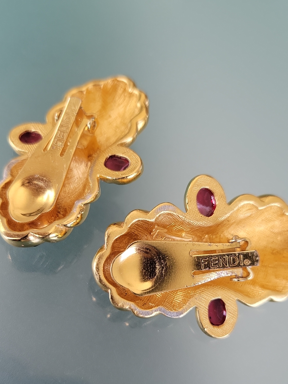 Fendi Earrings Vintage Fendi Earrings Gripois Earrings - Picture 3 of 6